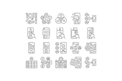 ui ux digital develop code app icons set vector Product Image 1