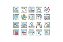 seo optimize community icons set vector Product Image 1