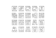 seo technical audit icons set vector Product Image 1