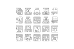 seo improve top website icons set vector Product Image 1