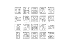 seo digital optimization strategy icons set vector Product Image 1