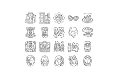 steampunk vintage metal steam icons set vector Product Image 1