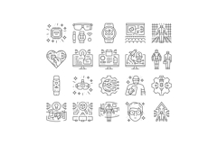 tech enthusiast geek nerd man icons set vector Product Image 1