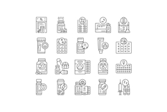 medicines pharmacy health medical icons set vector Product Image 1