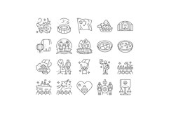 chinese holidays year china new icons set vector Product Image 1