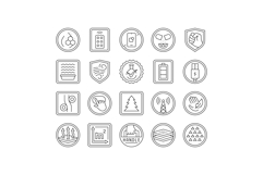 product caution label warning icons set vector Product Image 1