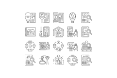 energy audit electricity building icons set vector Product Image 1