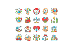 consumer behavior icons set vector Product Image 1