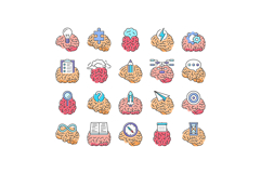 brainstorm business team think icons set vector Product Image 1