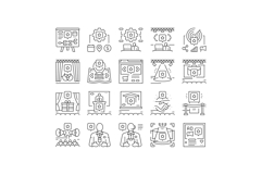 event agency party business icons set vector Product Image 1
