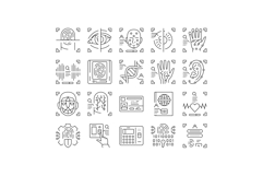 biometric fingerprint id finger icons set vector Product Image 1