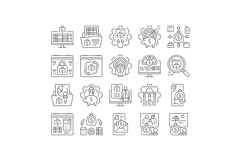 planning budget finance income icons set vector Product Image 1