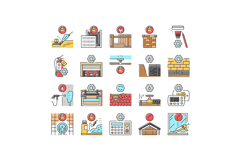 home maintenance cleaning icons set vector Product Image 1