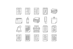 list check document tick icons set vector Product Image 1