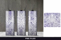 Beautiful Floral Folk Art for 20 oz Skinny Tumbler Wrap Product Image 1