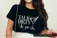 Funny Talk Dirty To Me Cocktail SVG | Summer Cocktail PNG Product Image 2