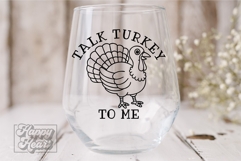 Talk Turkey To Me SVG PNG - Funny Thanksgiving Decor Turkey Product Image 5