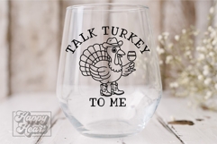 Talk Turkey To Me SVG PNG - Funny Thanksgiving Cowboy Turkey Product Image 4