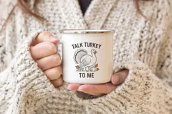 Thanksgiving Turkey Quote Clipart | Retro Fall PNG SVG Product Image 3