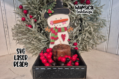 Tall Snowman Box Laser SVG Product Image 1