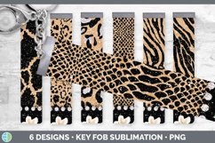 Bundle of six Tan Animal Print key fob sublimation designs