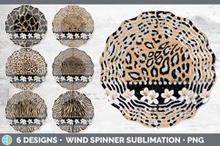 Bundle of six Tan Animal Print wind spinner sublimation designs.