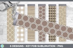 Bundle of six Tan key fob sublimation designs