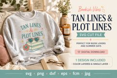 Tan Lines and Plot Lines SVG File, Book Lover Summer SVG Product Image 5