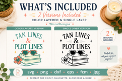 Tan Lines and Plot Lines SVG File, Book Lover Summer SVG Product Image 7