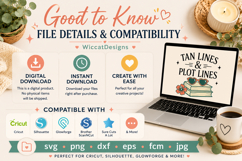 Tan Lines and Plot Lines SVG File, Book Lover Summer SVG Product Image 4