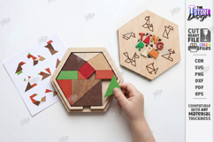 Geometric Tangram Puzzles Laser Cut Bundle | Montessori Toys Product Image 13