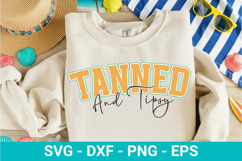Tanned And Tipsy SVG - Retro Summer Design Product Image 1