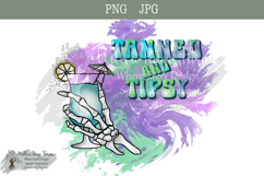 Tanned and Tipsy Skeleton Hand Summer Drink PNG JPG Product Image 5