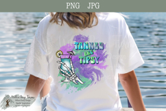 Tanned and Tipsy Skeleton Hand Summer Drink PNG JPG Product Image 8