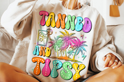 Tanned And Tipsy PNG, Dalmatian Dots PNG, Summer PNG, Beach Product Image 1