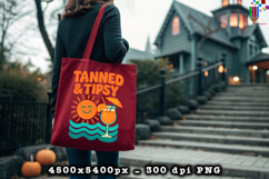Tanned Tipsy Beach Vacation Design PNG File
