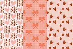 Seamless Heart and Ribbon Pattern Product Image 2