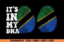 It's in my DNA Tanzania Flag Fingerprint Sublimation Product Image 1