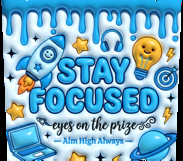 Stay Focused Space School Tumbler Wrap PNG Product Image 3
