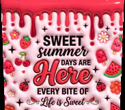 3D Inflated Sweet Summer Tumbler Wrap PNG Product Image 3