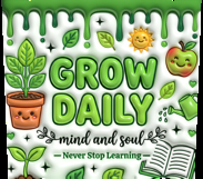 Grow Daily Plant Lover Teacher Tumbler Wrap PNG Product Image 3