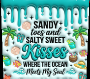 3D Inflated Summer Beach Tumbler Wrap PNG Product Image 3