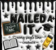 Nailed It School Graduation Tumbler Wrap PNG Product Image 3