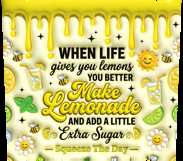 3D Inflated Lemons Summer Tumbler Wrap PNG Product Image 3