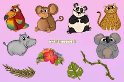 Tropical Animal Party|Jungle Clipart|Tropical Animal PNGs Product Image 2
