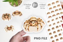 Watercolor Sticker Tarantula Wildlife Product Image 1