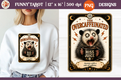 Funny Overcaffeinated Possum Tarot PNG Product Image 1