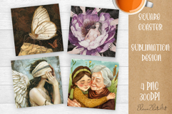 Tarot Card Funny, Square Coaster, Sarcastic Sublimation Product Image 1