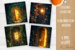 Tarot Card Funny, Square Coaster, Sarcastic Sublimation Product Image 1