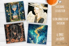 Tarot Card Funny, Square Coaster, Sarcastic Sublimation Product Image 1